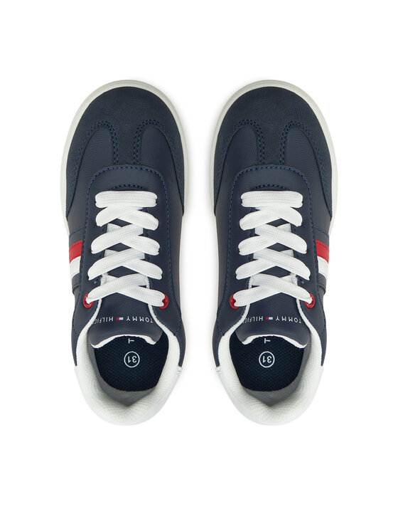 Tommy Hilfiger Tommy Hilfiger Сникърси Stripe Low Cut Lace-Up Sneaker T3X9-33851-1269 M Тъмносин