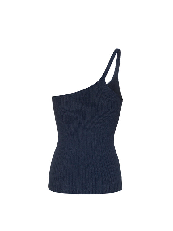 BENU BENU Top Dzianinowy Top Blu scuro Slim Fit