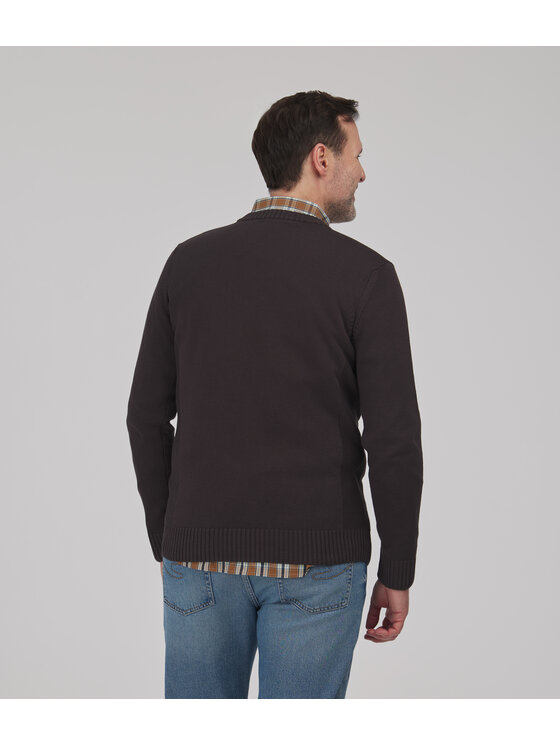 Lee Cooper Lee Cooper Sweter BILL Brązowy ciemny Regular Fit