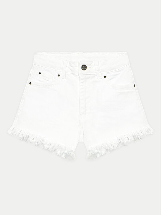 Coccodrillo Pantaloni scurți de blugi WC4123201JCG Alb Regular Fit