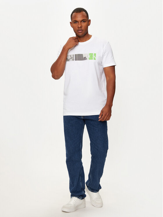 Calvin Klein Jeans Calvin Klein Jeans T-särk City Block J30J326865 Valge Regular Fit