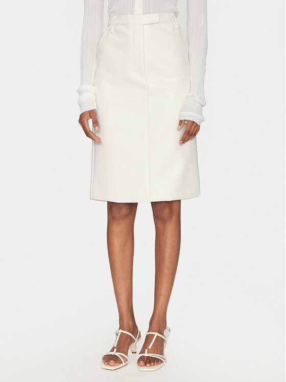 BARDOT BARDOT Gonna in similpelle 59679SB1 Bianco Regular Fit