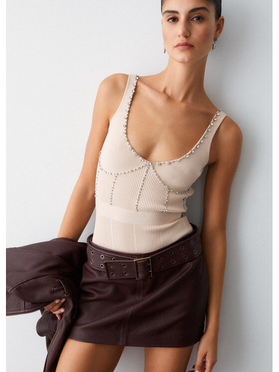 Liu Jo Liu Jo Top PA6016MS99EC3908 Bianco Regular Fit