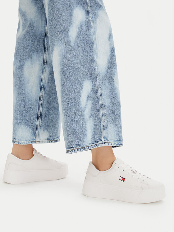 Tommy Jeans Tommy Jeans Tenisice Tjw Script Cupsole Flatform EN0EN02961 Bijela