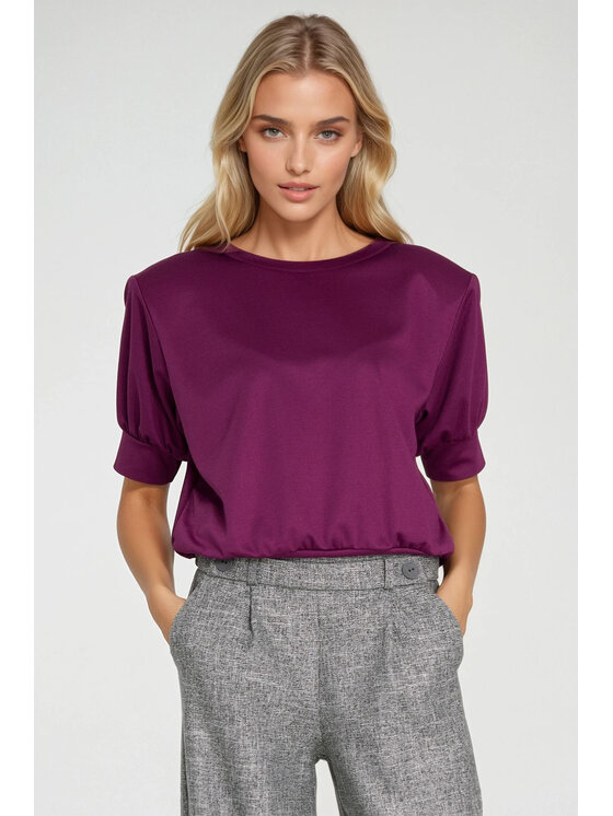 NIFE NIFE Bluza BL12 Fioletowy Oversize