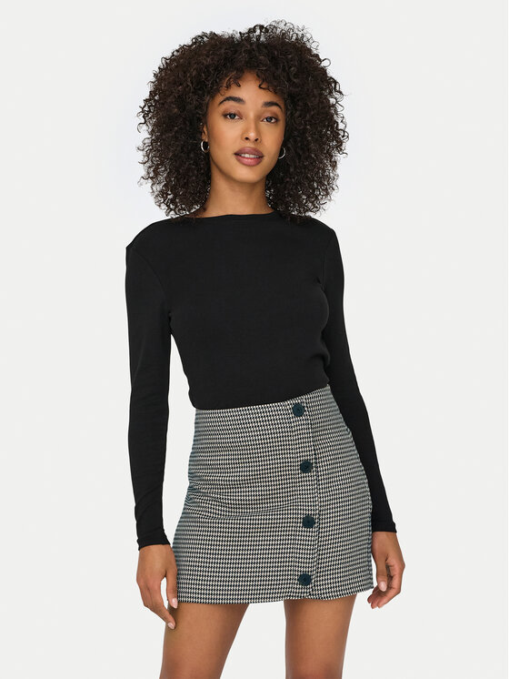 ONLY ONLY Majica Riley 15323159 Crna Slim Fit