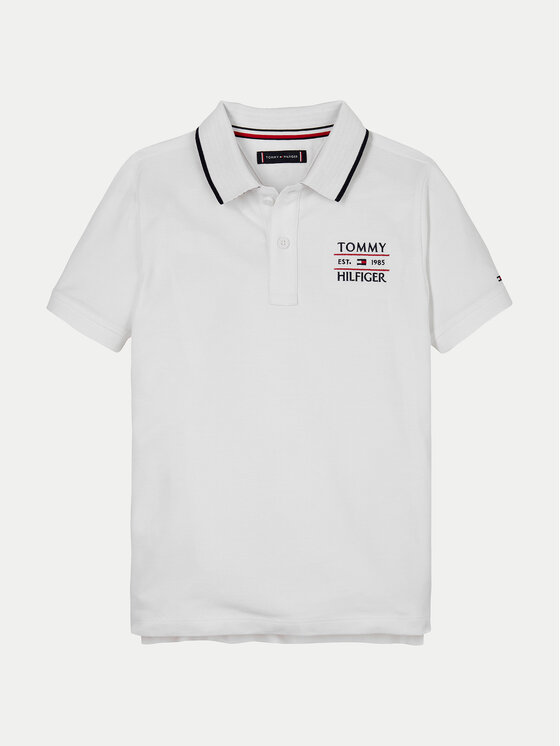 Tommy Hilfiger Tommy Hilfiger Tricou polo KB0KB09524 D Alb Regular Fit