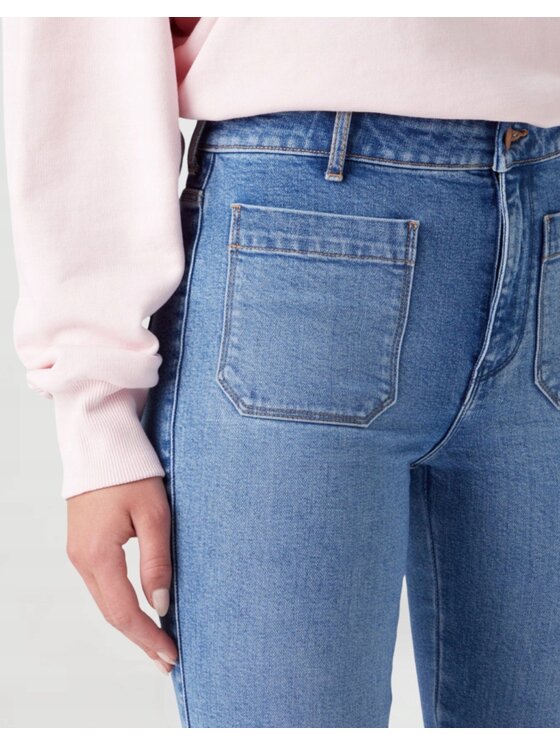 Wrangler Wrangler Jeansy Flare Niebieski Flare Fit