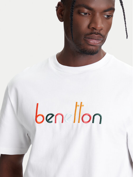 United Colors Of Benetton United Colors Of Benetton Tričko 3MI6U109O Biela Oversize