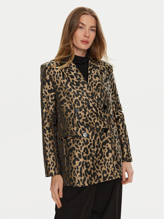 LOLA CASADEMUNT LOLA CASADEMUNT Marynarka MF2402002 Brązowy Regular Fit