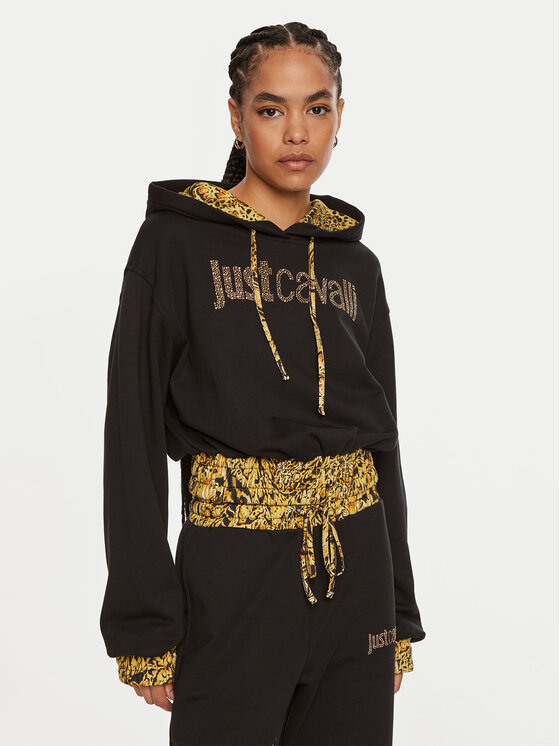 Just Cavalli Just Cavalli Bluză 77PAIE21 Negru Regular Fit