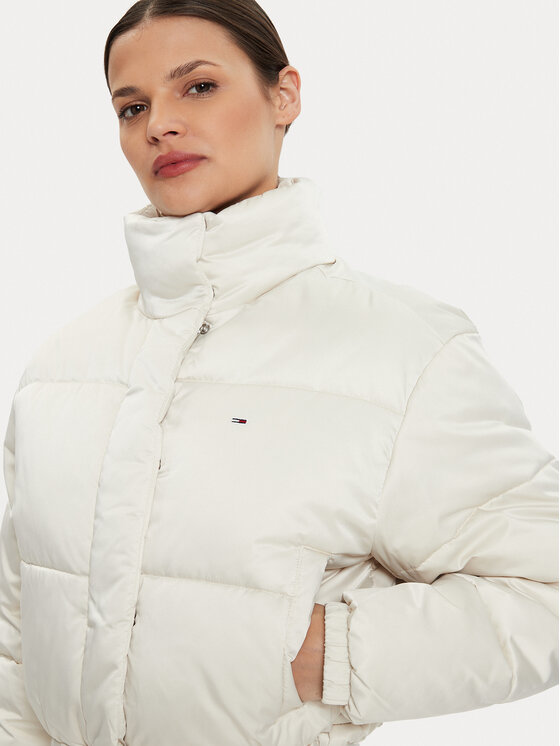 Tommy Jeans Tommy Jeans Kurtka zimowa Satin DW0DW18292 Beżowy Regular Fit
