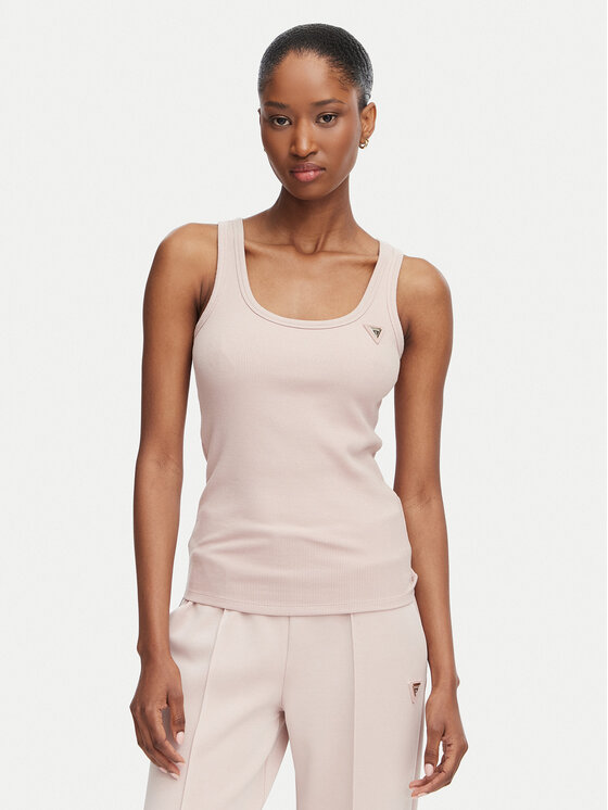 Guess Guess Τοπ V4YP06 K8RT2 Ροζ Slim Fit