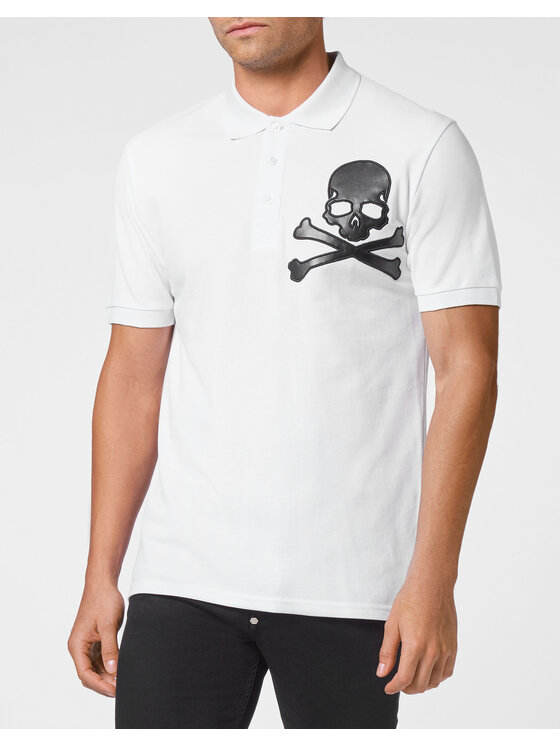 PHILIPP PLEIN PHILIPP PLEIN Polokošile 1709 Bílá Slim Fit