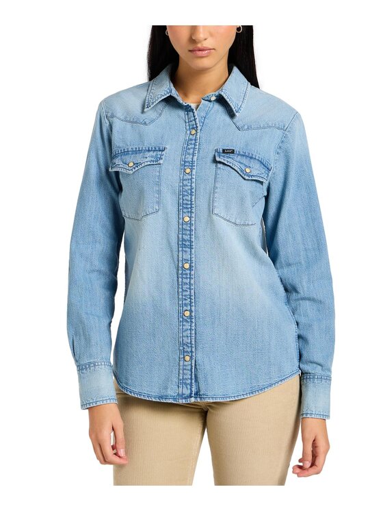 Lee Lee Koszula jeansowa 112355108 Niebieski Regular Fit