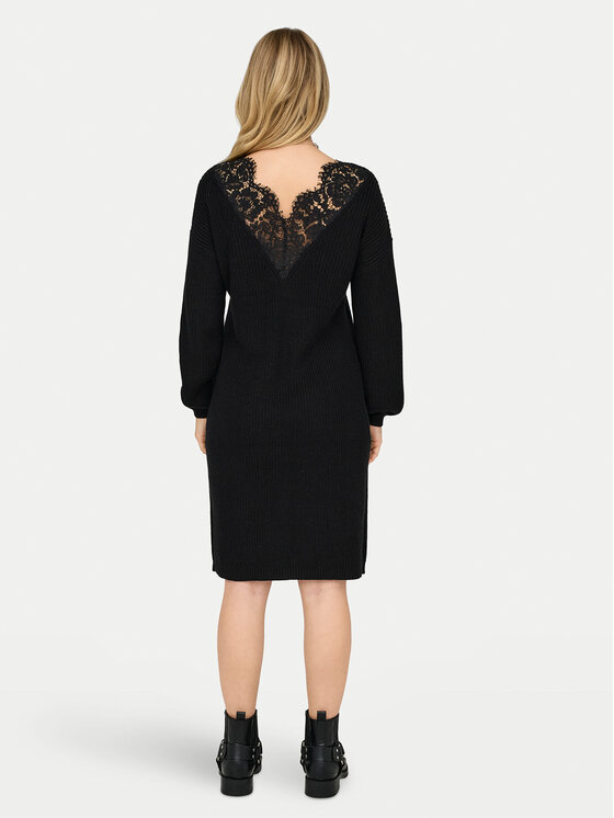 ONLY ONLY Sukienka dzianinowa Xenia 15243197 Czarny Regular Fit