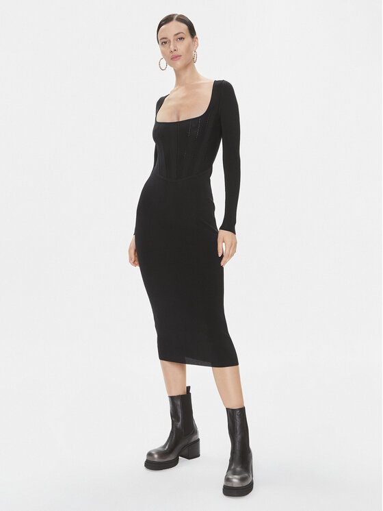 PINKO Pinko Džemper haljina Cavallo 101856 A16N Crna Slim Fit