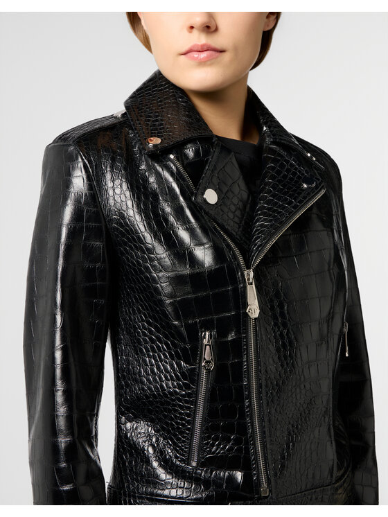 PHILIPP PLEIN PHILIPP PLEIN Kurtka skórzana 29067 Czarny
