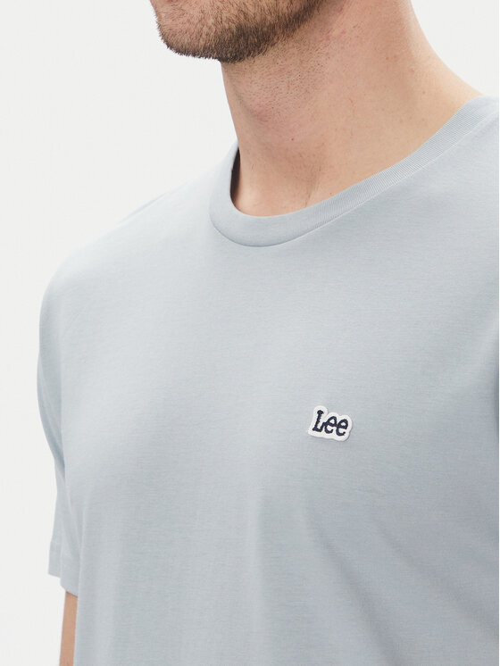 Lee Lee Tricou Patch 112364594 Albastru celest Regular Fit