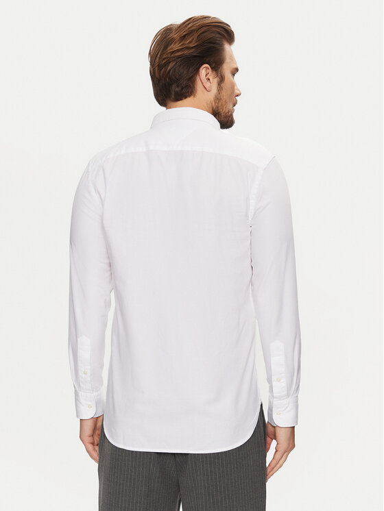 Tommy Hilfiger Tommy Hilfiger Koszula Flex Dobby MW0MW37578 Biały Slim Fit