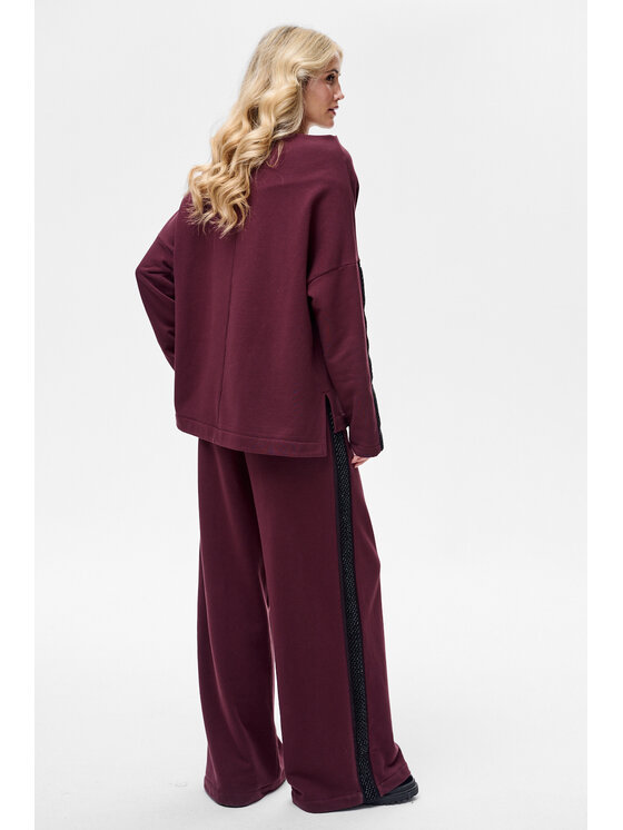 blue shadow blue shadow Bluza Disa Bordowy Regular Fit