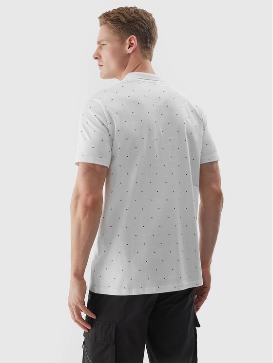 4F 4F Polo 4FWSS25TPTSM703-10S Bianco Regular Fit