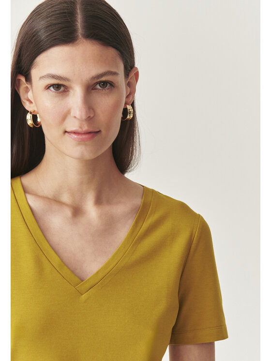 TATUUM TATUUM T-Shirt LISA Zielony V-Neck Fit