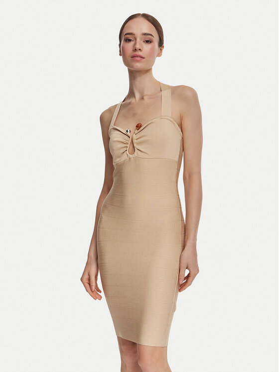 Guess Guess Kokteilikleit W6YK57 Z1044 Beež Slim Fit