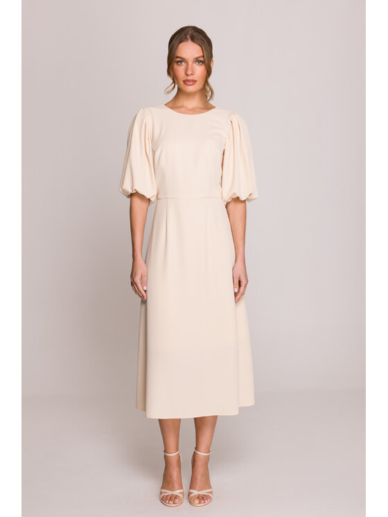 Stylove Stylove Sukienka koktajlowa S400 Biały Premium Fit