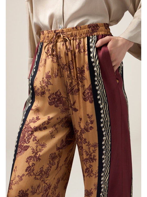 Oltre Oltre Pantaloni di tessuto P269J102351N0R2 Arancione Baggy Fit