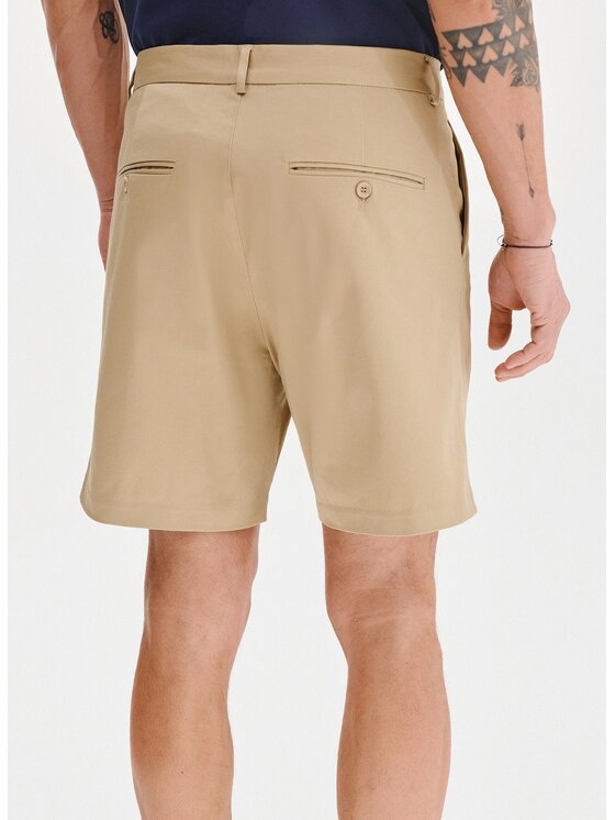 Pako Lorente Pako Lorente Szorty materiałowe P25SF-WS-006 Beżowy Regular Fit