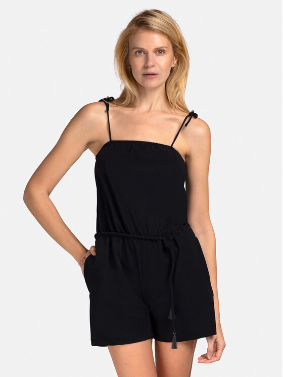 Miss Lou Miss Lou Jumpsuit O-BE1-CZ Nero Regular Fit