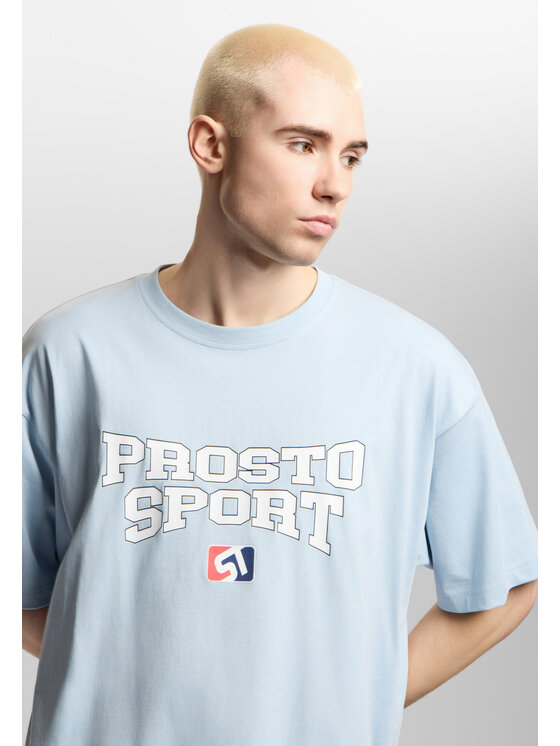 PROSTO. PROSTO. T-Shirt Sport Niebieski Oversize