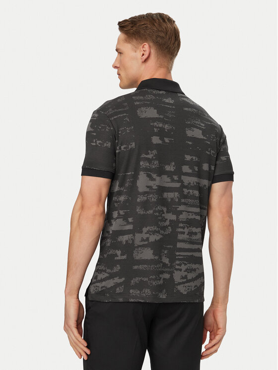 BOSS BOSS Поло Active Repeat 50558583 Чорний Slim Fit