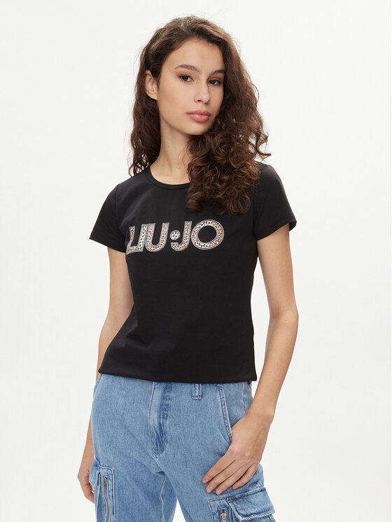 Liu Jo Liu Jo Tricou VA4105 JS003 Negru Regular Fit