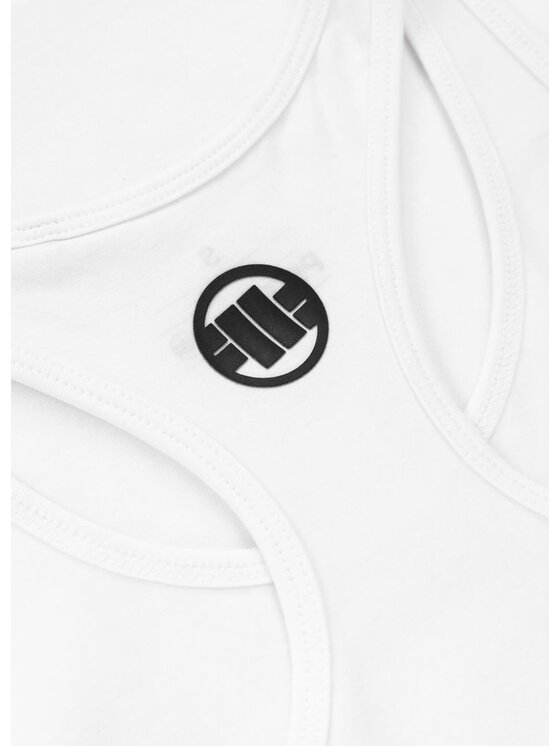 PITBULL PITBULL Top Slim Fit Pretty Biały Regular Fit