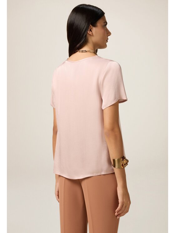 Oltre Oltre Bluzka 2463R003055N0A6 Różowy Regular Fit