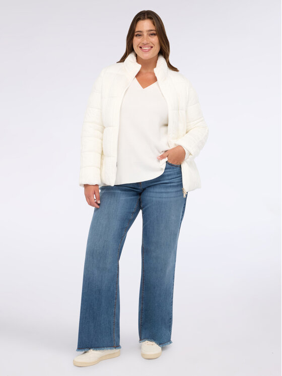 Fiorella Rubino Fiorella Rubino Giubbotto piumino F479T001380N011 Bianco A-Line Fit