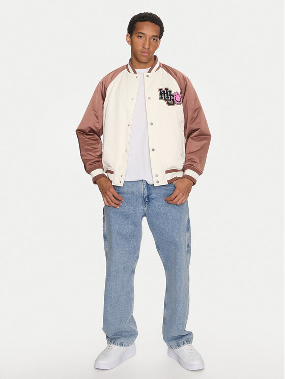 HUGO Hugo Яке бомбър Buckley2431 50517762 Екрю Slim Fit