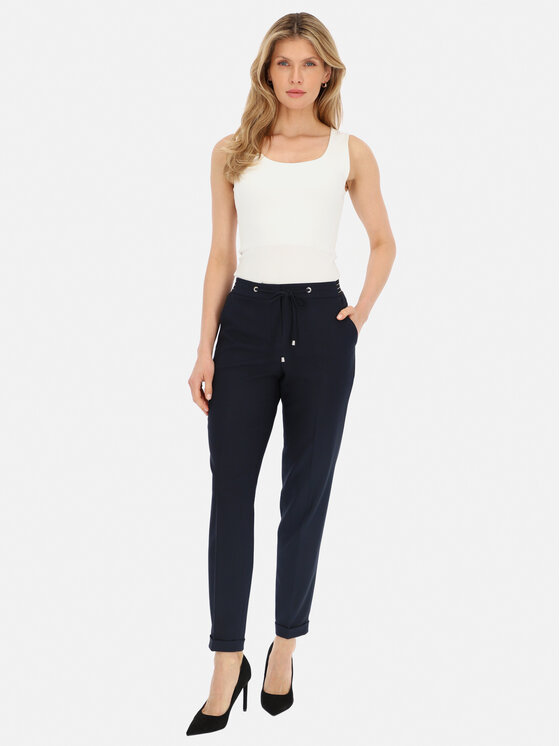 L’AF L’AF Spodnie materiałowe Liberty Granatowy Regular Fit