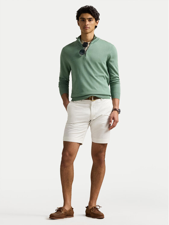 Polo Ralph Lauren Polo Ralph Lauren Pantalon scurți din material 710646709001 Alb Slim Fit