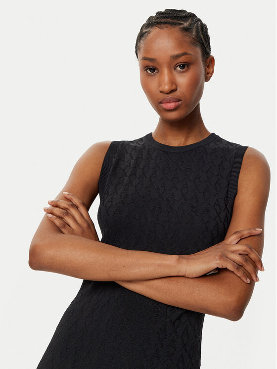 Armani Exchange Armani Exchange Трикотажна сукня 8NYA9A YMH6Z 1200 Чорний Slim Fit