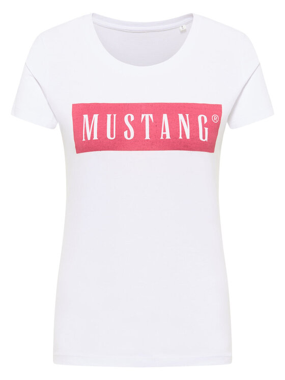 Mustang Mustang T-Shirt Alina C Logo Tee Niebieski Regular Fit