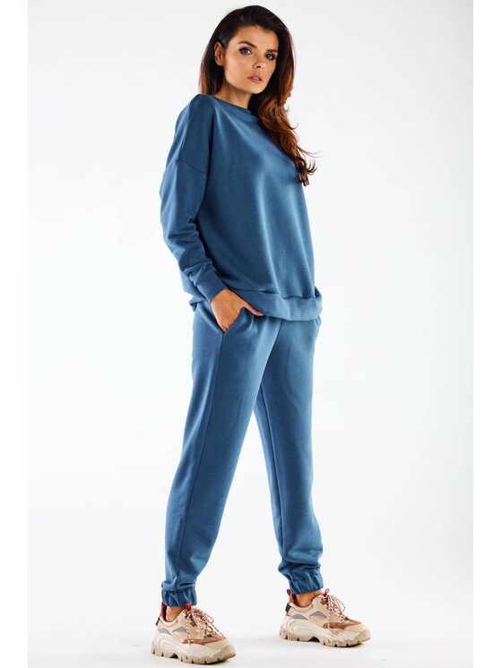 Infinite You Infinite You Mikina M276 Modrá Basic Fit