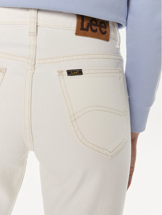 Lee Lee Jeansy Rider 112349001 Biały Straight Fit