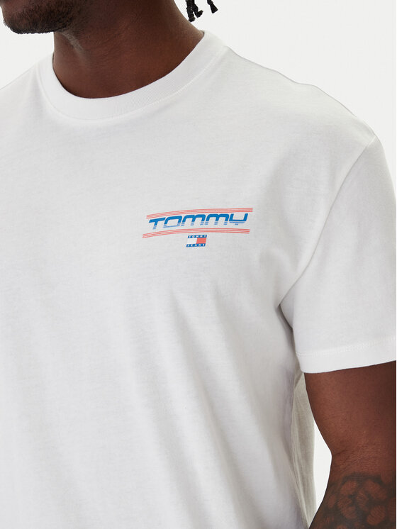 Tommy Jeans Tommy Jeans T-Shirt Poster DM0DM22541 Biały Regular Fit
