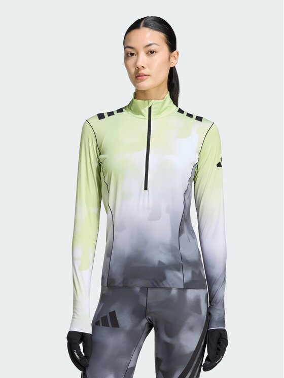 adidas adidas Bluza techniczna 171046 Żółty Fitted Fit