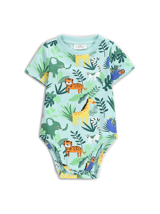 Gyerek Body Coccodrillo, Méret: 74, Zöld, WC5112204TBN