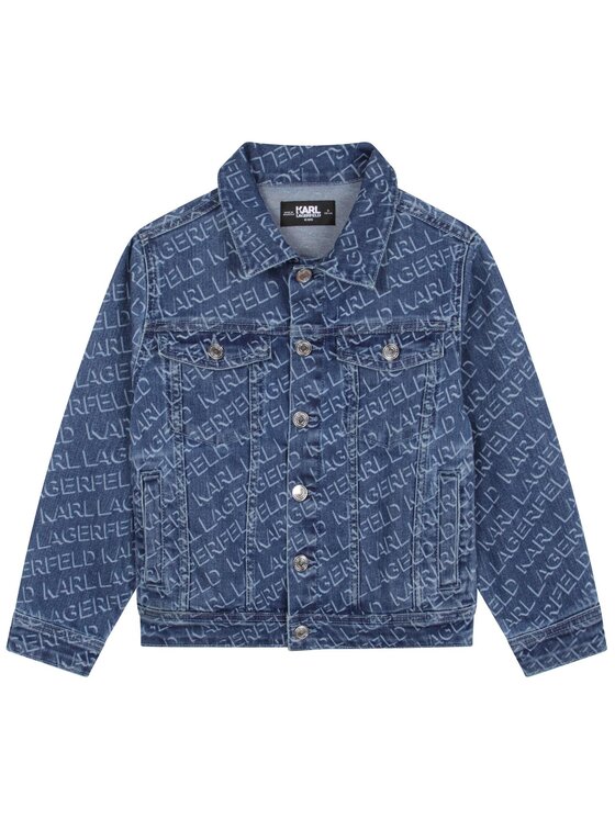 Karl Lagerfeld Kids Karl Lagerfeld Kids Kurtka jeansowa Z26101 S Granatowy Regular Fit