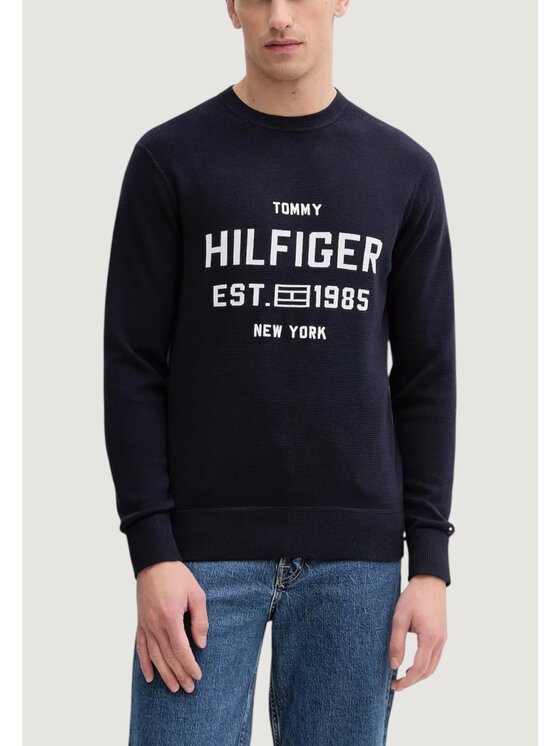 Tommy Hilfiger Tommy Hilfiger Πουλόβερ ATHLEISURE CREW NECK Μπλε Casual Fit